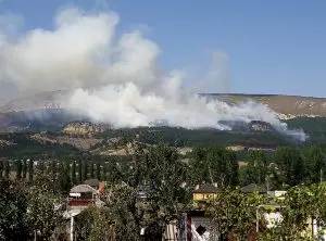 В РАЙОНЕ ГОРЫ КОЛЬЦО ГОРИТ ТРАВА